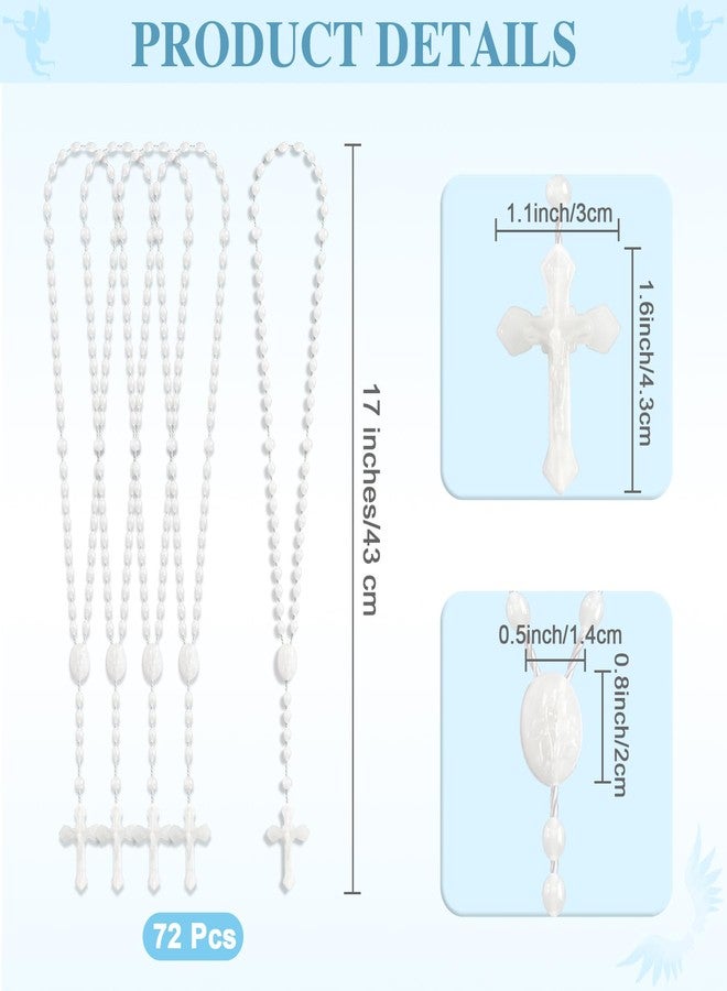 ZYFLSQ 72 Pcs Plastic Rosaries in Bulk, 17 Inch Glow in The Dark Rosary Beads Bulk Rosaries Catholic, First Communion Gifts Catholic Gifts - Image 3